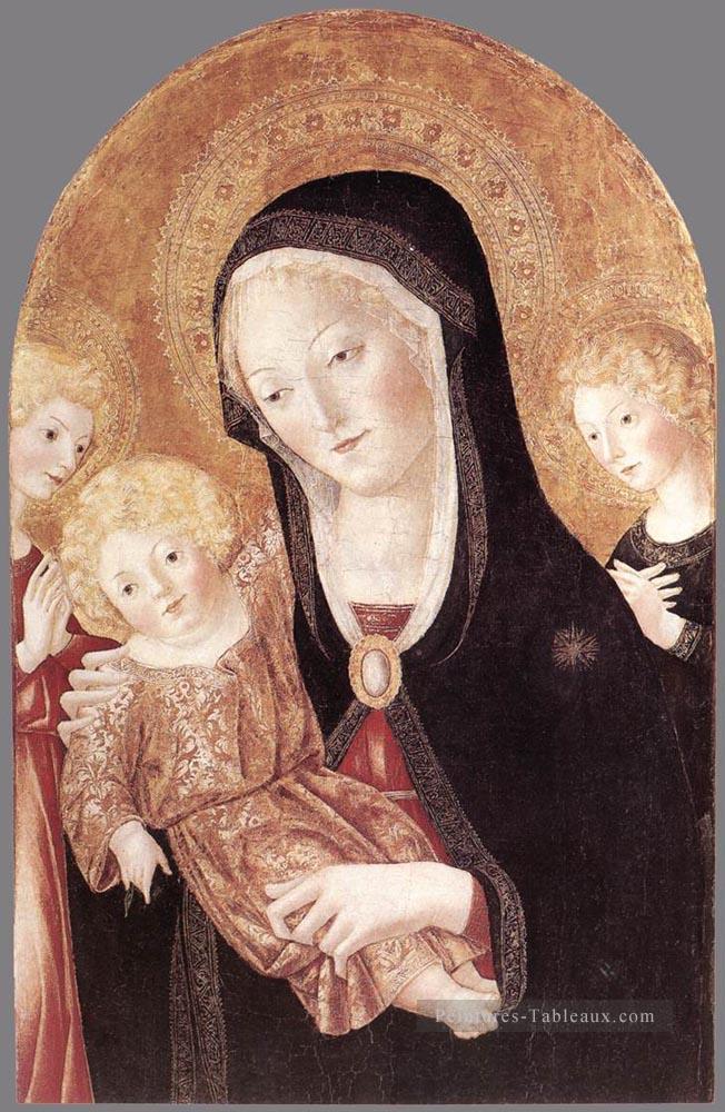 Vierge à l’Enfant avec deux anges siennois Francesco di Giorgio Peintures à l'huile